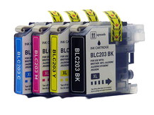 Special Set of 4 Compatible Cartridges to replace BROTHER LC203